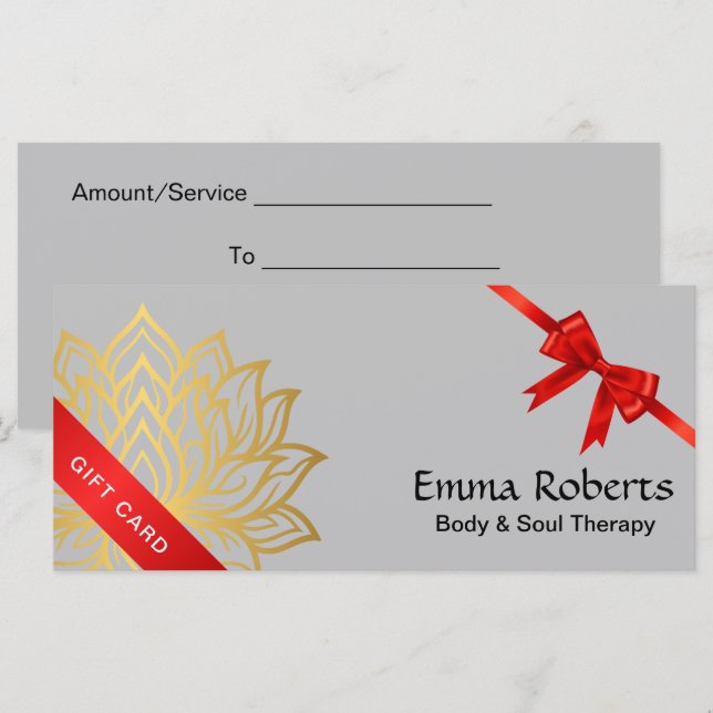 Minimale Chiropraktiker-Geschenkkarte  (Vorne/Hinten)
