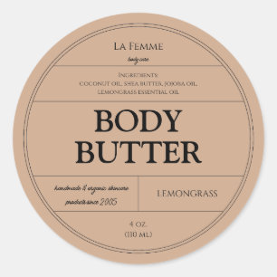Minimale Clay-Kosmetik-Hautpflegeprodukt-Etikett Runder Aufkleber