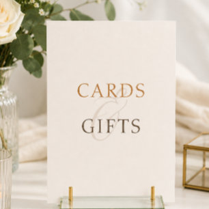 Minimale Cocoa-Braune Karten Geschenke Hochzeit Ti