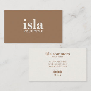 Minimale Cocoa Cream Professional Typography Logo Visitenkarte