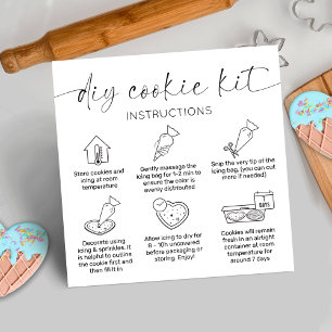 Minimale Cookie-Dekoration der Care-Karte Elegante Quadratische Visitenkarte