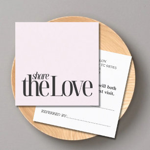 Minimale Coole Rose Fett Schönheit Empfehlungskarte