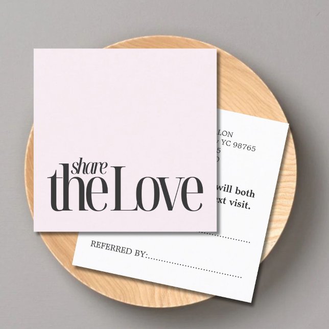 Minimale Coole Rose Fett Schönheit Empfehlungskarte (Von Creator hochgeladen)