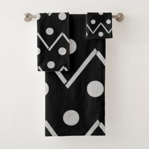 Minimale Cut-Outs Zickzack Punkte #2 #pattern #wal Badhandtuch Set