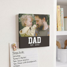 Minimale Dad Established Vatertagsgeschenk-Magnet