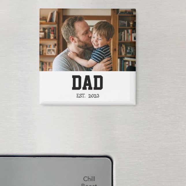 Minimale Dad Established Vatertagsgeschenk-Magnet Magnet (Von Creator hochgeladen)