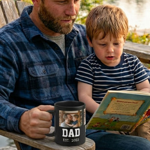 Minimale Dad-Etabliert-Foto-Vatertagsgeschenk Kaffeetasse