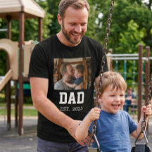 Minimale Dad Etabliert Foto Vatertagsgeschenk