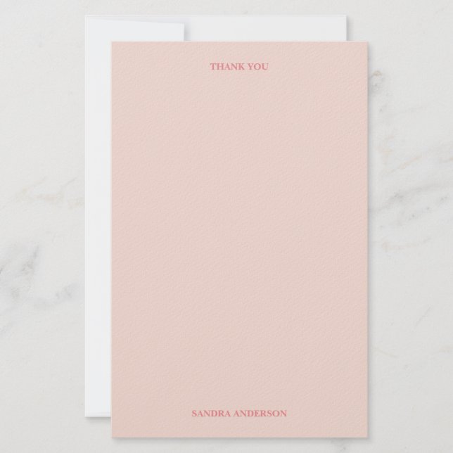 Minimale Danke Briefpapier (Vorderseite)