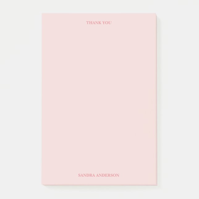 Minimale Danke  Post-it Klebezettel (Vorderseite)