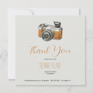 Minimale Dankeskarten für Fotografenmarken 