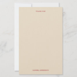 Minimale Danksagung Briefpapier