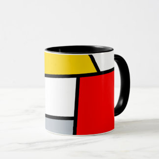 Minimale De Stijl Retro Polygon Farbzusammensetzun Tasse
