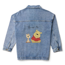 Minimale Denimjacke mit Tiermotiv