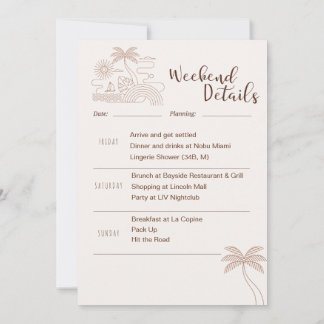 Minimale Desert-Junggesellinnen-Abschieds-Wochenen Einladung