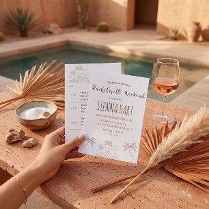 Minimale Desert-Junggesellinnen-Wochenendplanung  Einladung