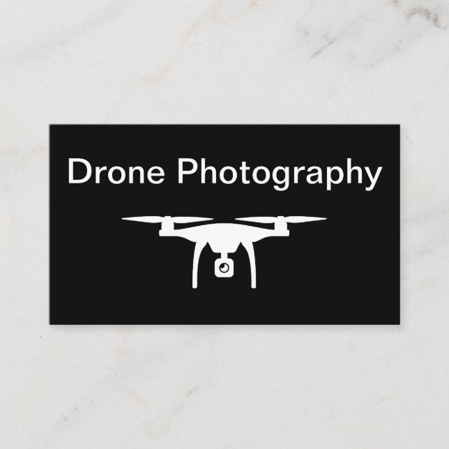 Minimale Design Drone-Fotografie Visitenkarte (Vorderseite)