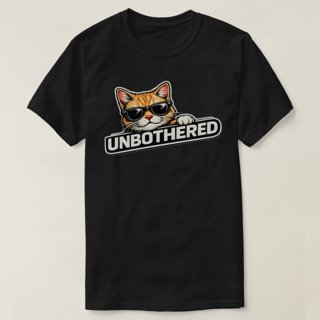 Minimale Design für unbeeindruckte Katzenstimmung T-Shirt (Design vorne)