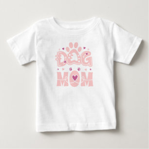 Minimale DOG MOM-Monogramm Baby T-shirt