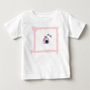 Minimale Doodle-Kamera-Klick-Kunst-Design Baby T-shirt