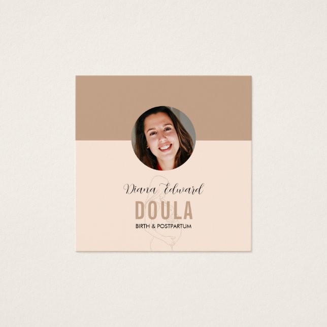 Minimale Doula-Identitätsfoto-Gestaltung in sanfte (Vorderseite)