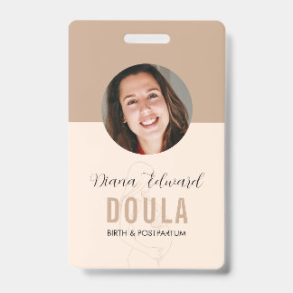 Minimale Doula-Identitätsfoto-Gestaltung in sanfte Ausweis