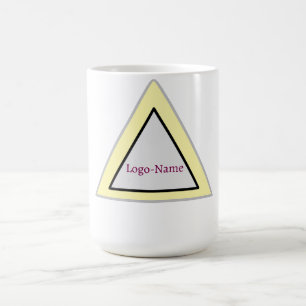 Minimale Dreiecks-Logogestaltung Kaffeetasse