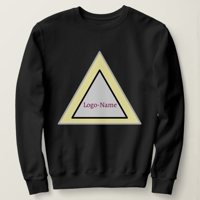 Minimale Dreiecks-Logogestaltung Sweatshirt (Design vorne)