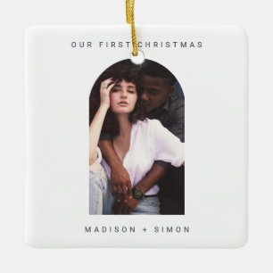 Minimale einfache Boho-Bogen-Foto von glücklicher Keramikornament