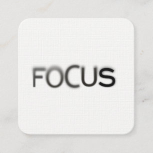 Minimale einfache Fokus-Fotograf-Typografie Quadratische Visitenkarte