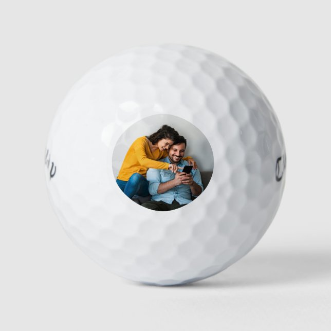 Minimale einfache Foto-Golfbälle Golfball (Vorderseite)