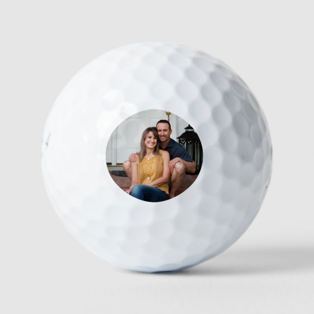 Minimale einfache Foto-Golfbälle Golfball (Vorderseite)