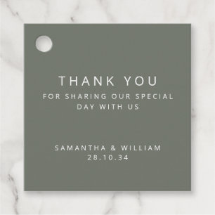 Minimale einfache Hochzeit Geschenkanhänger