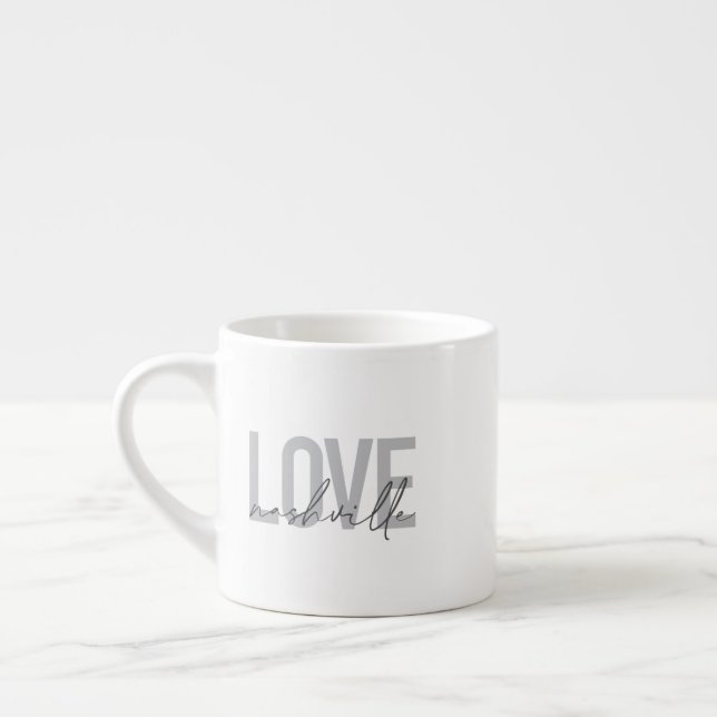 Minimale, einfache, moderne coole Design-Liebe Nas Espressotasse (Links)