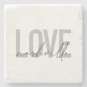 Minimale, einfache, moderne coole Design-Liebe Nas Steinuntersetzer