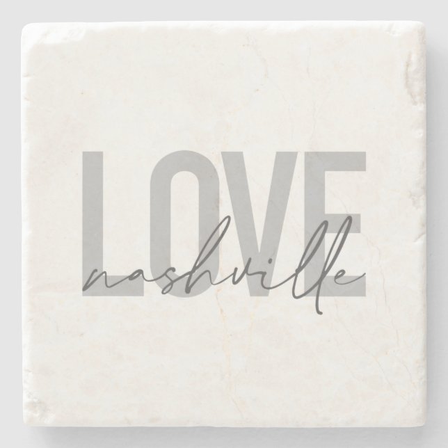 Minimale, einfache, moderne coole Design-Liebe Nas Steinuntersetzer (Vorderseite)