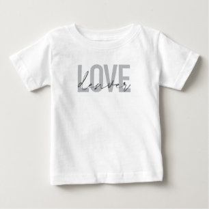 Minimale, einfache, moderne, urbane Design Liebe D Baby T-shirt