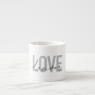Minimale, einfache, moderne, urbane Design Liebe D Espressotasse