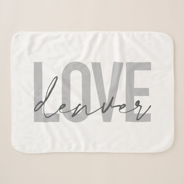 Minimale, einfache, moderne, urbane Design Liebe D Sherpadecke (Vorderseite (Horizontal))