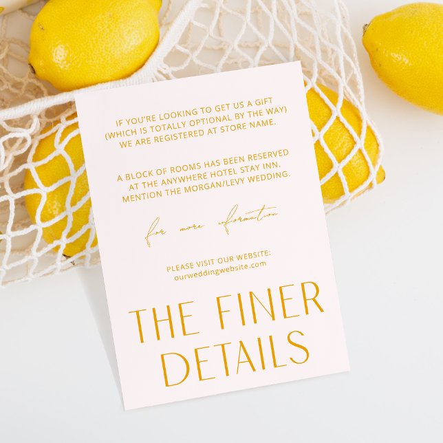 Minimale einfache rosa und gelbe Verschlusskarte Begleitkarte (Von Creator hochgeladen)