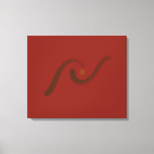 Minimale einfache Rot-Schwarz-Kunst Leinwanddruck