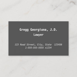 Minimale, einfache Visitenkarte