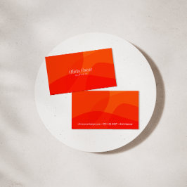 Minimale Einzigartige Abstrakte Rote Orange Kunst Visitenkarte