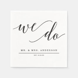 Minimale Elegance Hochzeit Cocktail Napkin Serviette