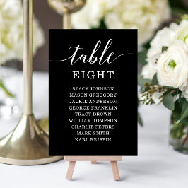 Minimale Elegance-Tischnummern Sitzkarte Tischnummer