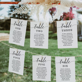 Minimale Elegance-Tischnummern Sitzkarte Tischnummer