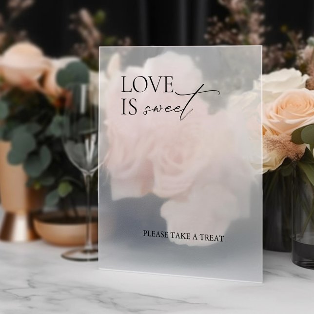 Minimale Elegant-Liebe ist Sweet Acrylic Decal Sig Fensteraufkleber (Von Creator hochgeladen)