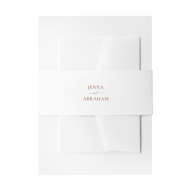 Minimale Elegant-Script-Hochzeit Einladungsbanderole (Vorderseite Beispiel)