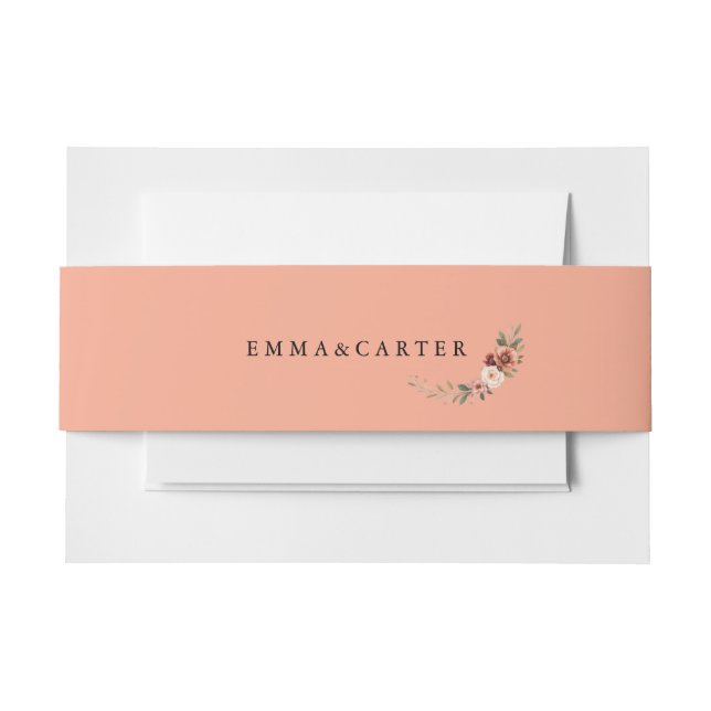 Minimale Elegant-Script-Hochzeit Einladungsbanderole (Vorderseite Beispiel)