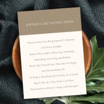 Minimale Elegant Soft Kraft Off White Juwelenpfleg